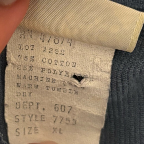 Vintage 70s Sears Victorian Edwardian Style Ruffled Teal Blue Blouse - XL - Picture 9 of 10